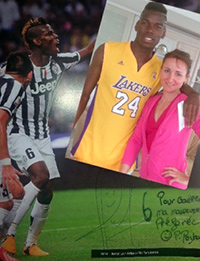 Paul Pogba et Gaelle Le Corre d'Azur Massages